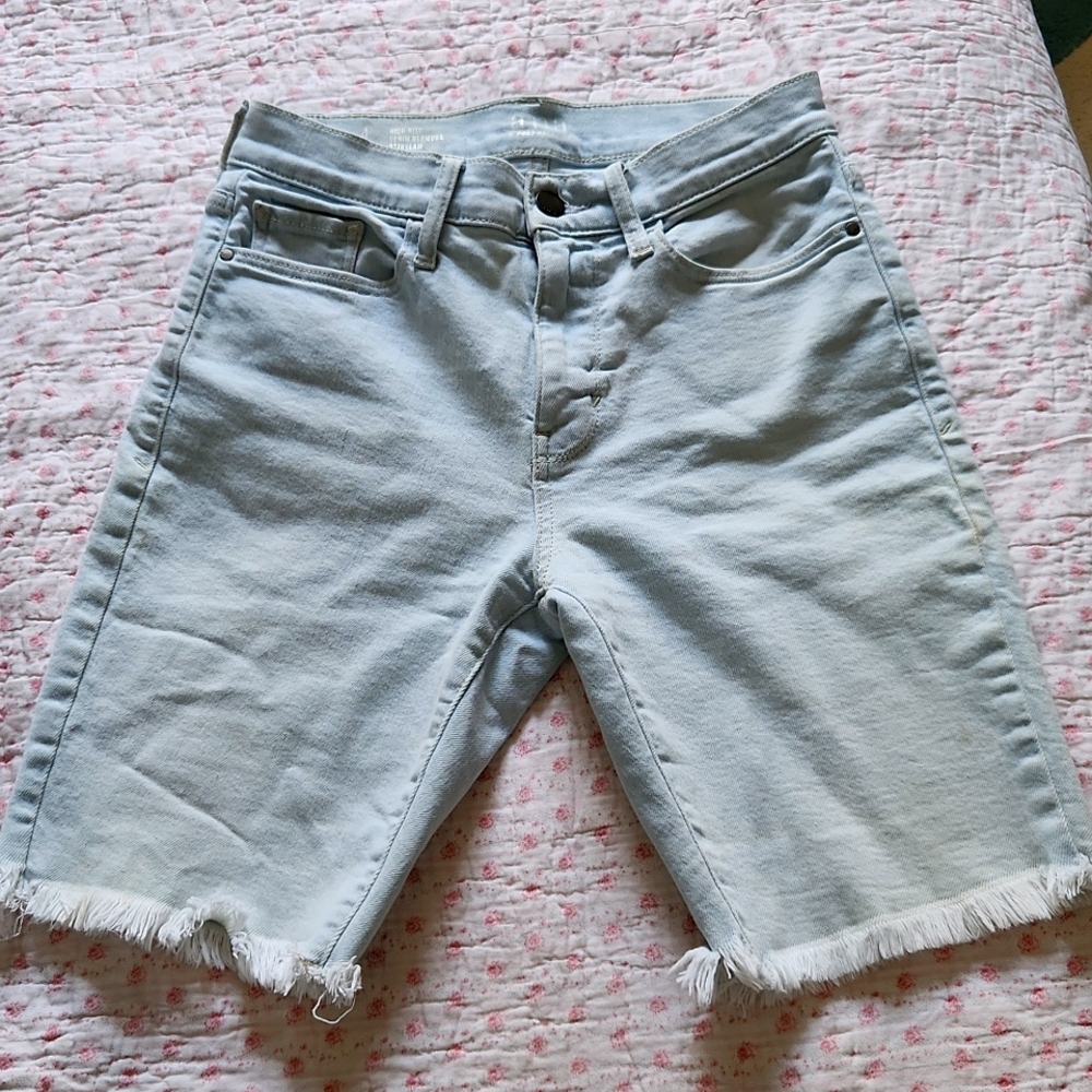 Fringed Light Blue Cutoffs 4